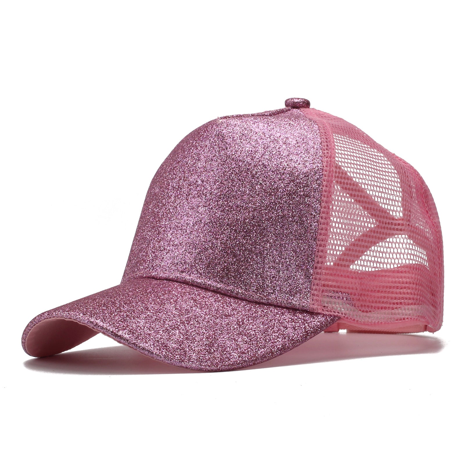 Wholesale Glitter Ponytail Baseball Mesh Cap